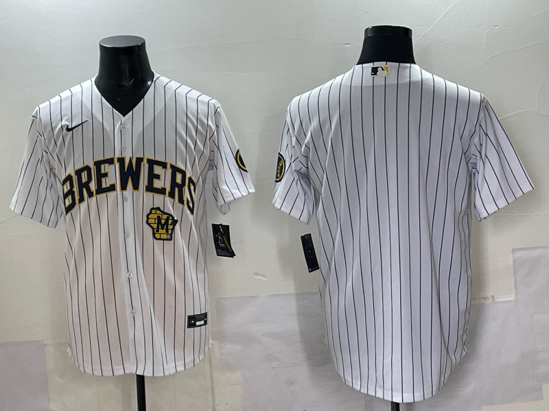 Men Milwaukee Brewers Blank white Nike MLB 2025 Jersey 001->milwaukee brewers->MLB Jersey
